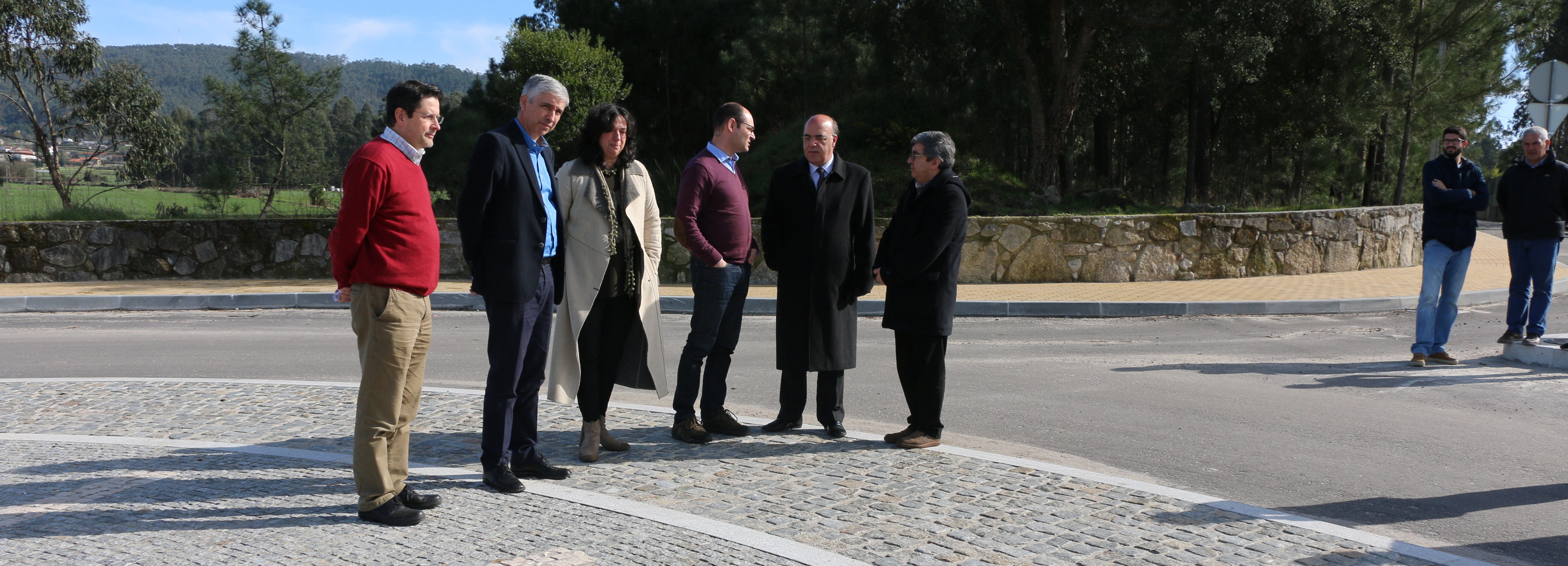 Presidente da Câmara visitou obra do Caminho Municipal 1115 entre Milhazes e Faria