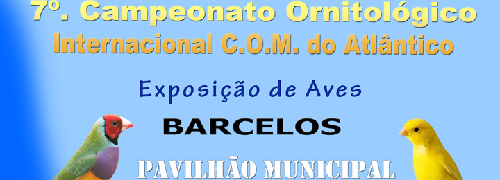 Campeonato internacional de ornitologia no Pavilhão Municipal