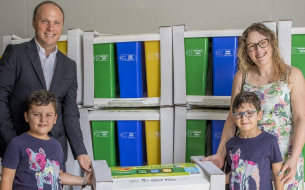 campanha de distribuição de ecopontos doméstico...