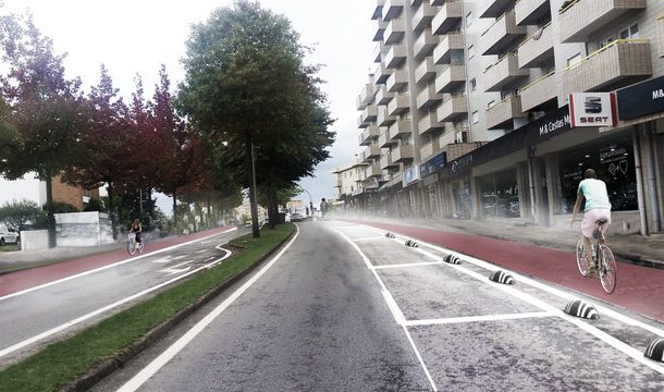ciclovia urbana e melhoria das paragens com inv...