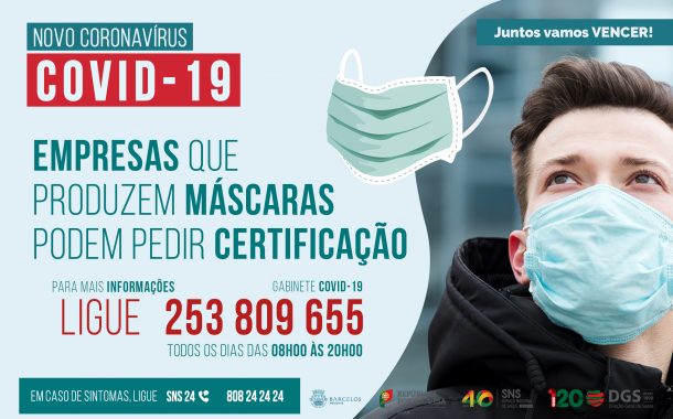 empresas que produzem máscaras podem pedir cert...