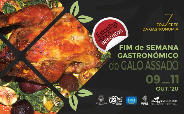 galo assado à mesa dos restaurantes de barcelos