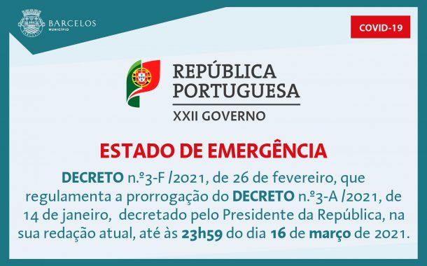 decreto n.º3-f/2021, de 26 de fevereiro, que re...