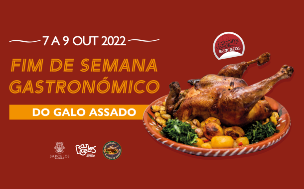 galo assado à mesa dos restaurantes de barcelos