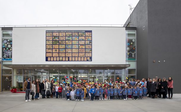 direitos das crianças em painel de azulejos no ...