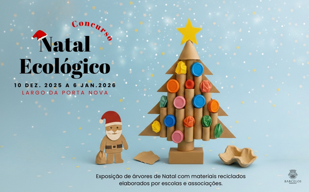 Trabalhos do “Natal Ecológico 2025” expostos no Largo da Porta Nova
